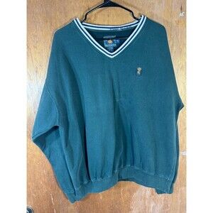 Vintage Chaps Ralph Lauren‎ Mens XL Green V-Neck Pullover Sweater
